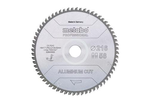 METABO Kreissägeblatt aluminium cut professional FZ/TZ Zahnstellung 5Grad negativ