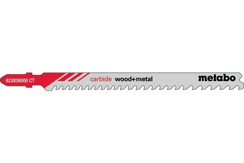 METABO Stichsägeblatt carbide wood + metal Zahnteilung 3,5 5mm/7-5 TPI Stärke 1mm HM HM 3 Stück / Karte