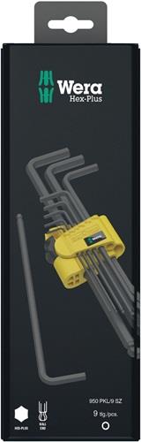 WERA Winkelschraubendrehersatz 950/9 Hex-Plus Imperial 1 SB SiS 9-teilig zöllig Innensechskant / Hex-Plus / Kugelkopf