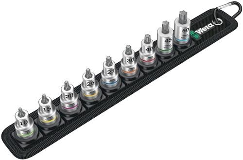WERA Schraubendrehereinsatzset Belt B 3 Torx 9-teilig Antrieb 10 mm (3/8) ″