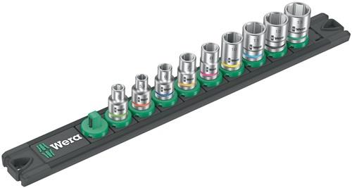 WERA Steckschlüsseleinsatzset 4 Zyklop 9-teilig Antrieb 6,3 mm (1/4) ″