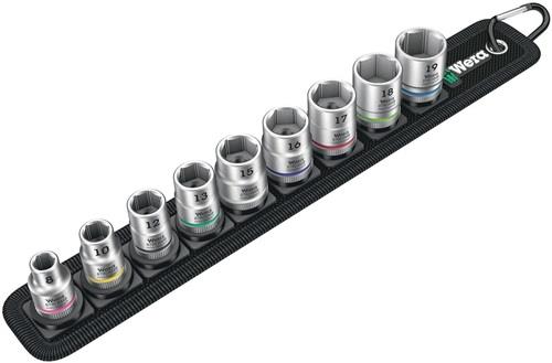 WERA Steckschlüsseleinsatzset Belt B 4 10-teilig SW 19 / 8 mm Antrieb 10 mm (3/8) ″