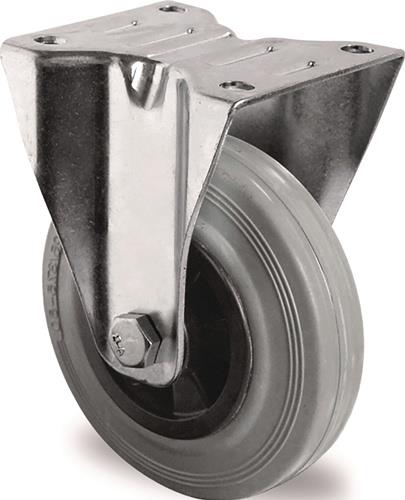 TECWERK Bockrolle Vollgummi Rollenlager 135 x 110 mm Polypropylen
