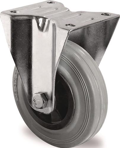 TECWERK Bockrolle Vollgummi Rollenlager 105 x 80 mm Polypropylen