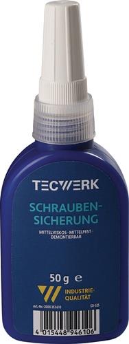 TECWERK Schraubensicherung 50 g mittelfest mittelviskos blau Flasche