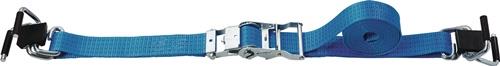 TECWERK Zurrgurt DIN EN 12195-2 Länge 4 m Breite 50 mm mit Ratsche + Bordwandkralle LC U