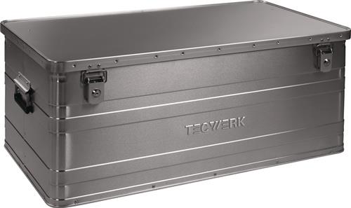 TECWERK Aluminiumbox mit Klappverschluss und Zylinderschloss