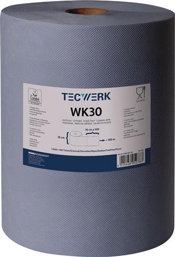 TECWERK Putztuch WK 30 L.ca.360 mmxB.ca.380 mm blau 3-lagig, volumengeprägt