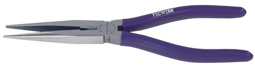 TECWERK Flachrundzange Länge 200 mm poliert gerade Kunststoffüberzug