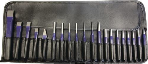 TECWERK Werkzeugsatz Inhalt 20 teilig Chrom-Vanadium-Lufthärtestahl in Rolltasche