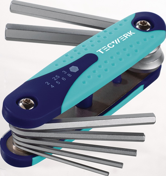 TECWERK Schraubendrehersatz 7-teilig Handklapphalter SW 2 - 8 mm S2-Stahl