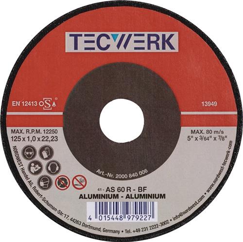 TECWERK Trennscheibe ALU Aluminium Bohrung 22,23 mm