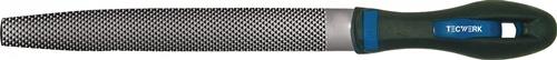 TECWERK Kabinettraspel DIN 7263 D Länge 200 mm Querschnitt 24 x 5 mm Hieb 2 halbrund 2K-Ergo