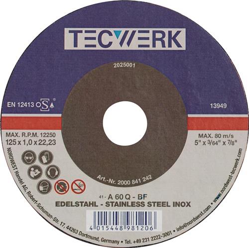 TECWERK Trennscheibe INOX INOX Bohrung 22,23 mm