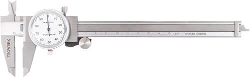 TECWERK Uhrmessschieber DIN 862 150 mm 1 Zeigerumdrehung 1 mm