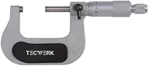 TECWERK Bügelmessschraube DIN 863/1 Spindel-Ø 6,5 mm