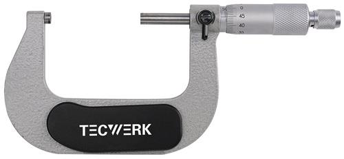 TECWERK Bügelmessschraube DIN 863/1 Spindel-Ø 6,5 mm