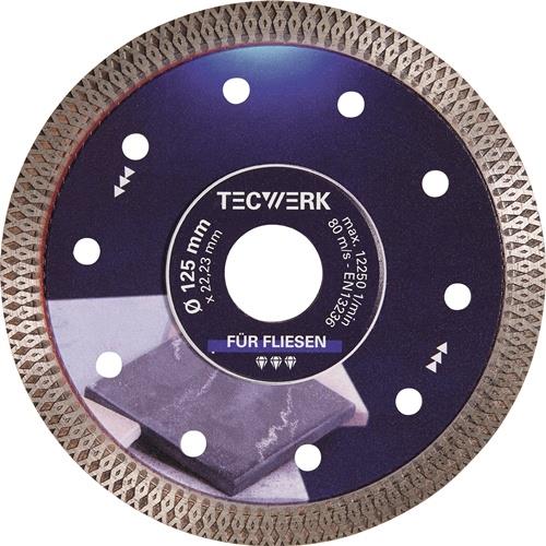 TECWERK Diamanttrennscheibe FLIESEN PRO X Segmenthöhe 10 mm Segmentstärke 1,4 mm