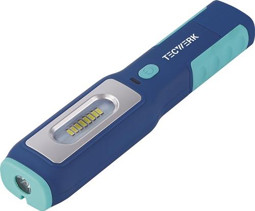 TECWERK LED-Akkuhandleuchte 3,7 V 1200 mAh ABS-Gehäuse Li-Ion 60 - 250 lm Ladezeit 2-3 h