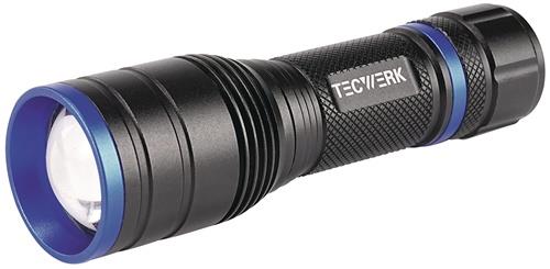 TECWERK LED-Taschenlampe 150-500 lm 3 x AAA 100/170 m schwarz