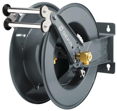GEKA Schlauchaufroller PA30 Anschlussgewinde 33,25 mm G 1 AG ″ pulv. Stahl