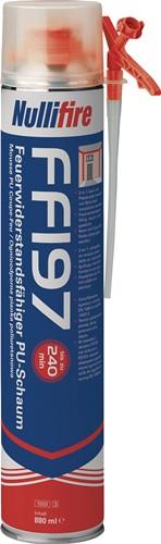 NULLIFIRE 1K-Montageschaum FF197 880 ml B1 grau mit Einweghandschuhen Dose