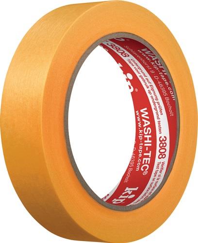 KIP Abdeckband 3808 WASHI-TEC® Premium Goldkrepp® glatt orange Rolle