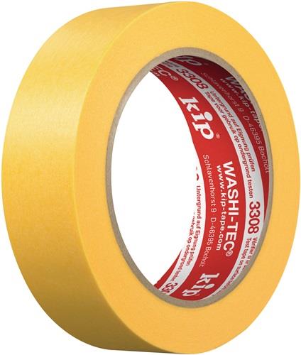 KIP Abdeckband 3308 WASHI-TEC® Premium Plus Goldkrepp® glatt gelb Rolle