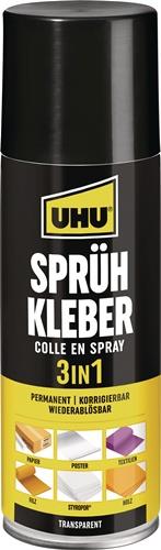 UHU Sprühkleber 3 in 1 leicht gelblich 200 ml Spraydose