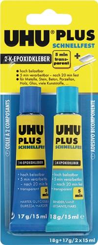 UHU 2K-Epoxidharzklebstoff PLUS SCHNELLFEST farblos