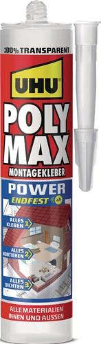 UHU Kleb- und Dichtstoff POLY MAX POWER transparent 300 g Kartusche