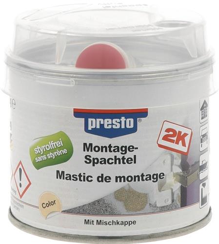 PRESTO 2K-Montagespachtel hell-ocker, Härter rot 250 g Dose