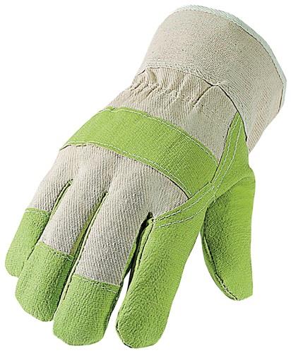 ASATEX Kunstlederhandschuhe Größe 10,5 grün/naturfarben PSA-Kategorie I