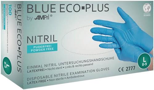 AMPRI Einweghandschuhe Blue Eco Plus Nitril EN 374, EN 455, EN 21420
