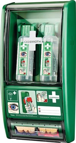 CEDERROTH Augenspülstation H560xB290xT120ca.mm 2 x 0,5 l, 1 x Pflasterspender