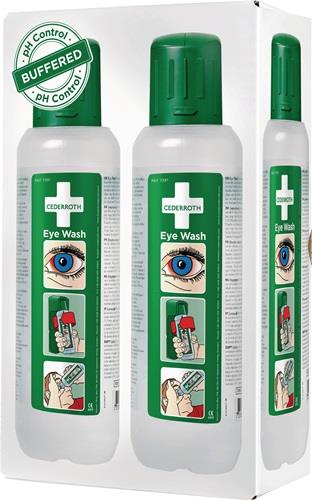 CEDERROTH Augenspülflasche 2 x 0,5 l DIN EN15154-4