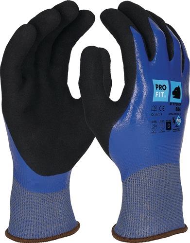 PRO FIT Schnitthandschuh Ultra DRY CUT D Gr.8 blau/schwarz EN 388,EN 407 PSA II