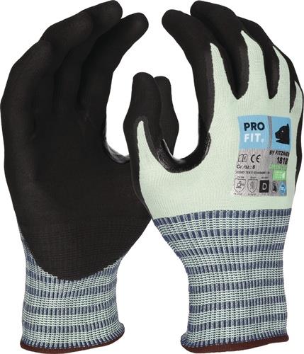 PRO FIT Schnitthandschuh Green Cut D Gr.9 hellgrün/schwarz EN 388,EN 407 PSA II