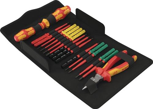 WERA Schraubendrehersatz VDE 17 extra slim 2 Tool Finder 17-teilig mit Ratschenfunktion VDE