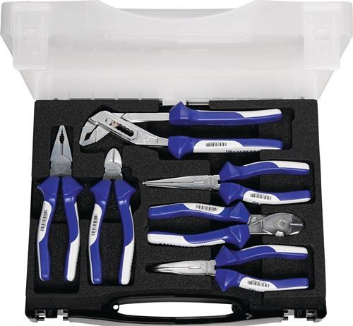 PROMAT Zangensatz Inhalt 6-teilig verchromt Kunststoffkoffer