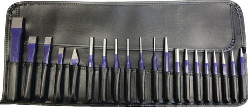 PROMAT Werkzeugsatz Inhalt 20 teilig Chrom-Vanadium-Lufthärtestahl in Rolltasche