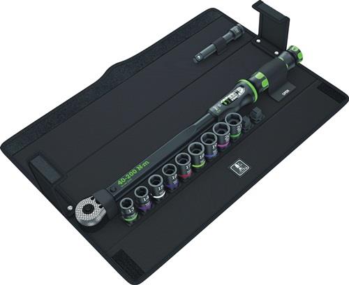 WERA Drehmomentschlüsselset Klick-Torque C 3 Set 2 11-teilig 40-200 Nm 1/2 ″
