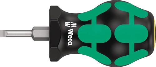 WERA Schraubendreher 335 Stubby Klingenlänge 24,5 mm 2-Komponentengriff Rundklinge