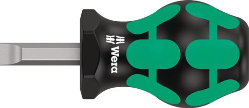 WERA Schraubendreher 335 Stubby Klingenlänge 24,5 mm 2-Komponentengriff Rundklinge