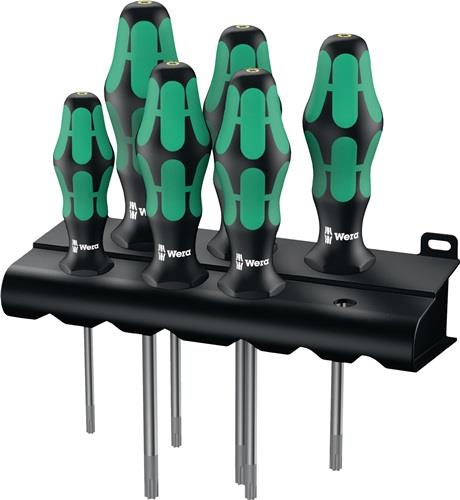 WERA Schraubendrehersatz 367/6 TORX HF 6-teilig TORX® 2-Komponentengriff Rundklinge