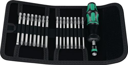 WERA Drehmomentschraubendrehersatz KK 60 Torque 17-teilig 1,2-3 Nm einstellbar