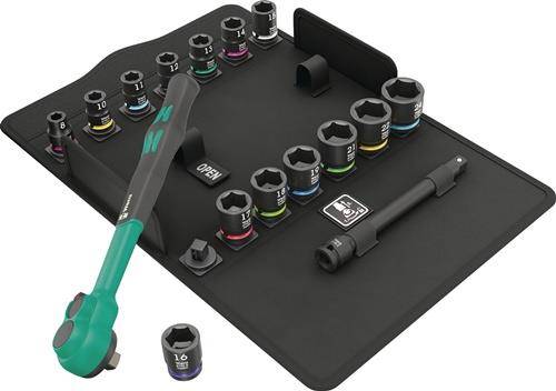 WERA Steckschlüsselsatz 8100 SB 12 16-teilig 3/8 ″ Anzahl Zähne 80