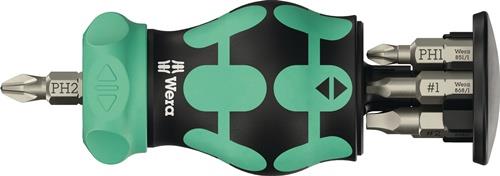 WERA Magazinbithalter KK Stubby Magazin RA 4 6-tlg.Z Schlitz/PH/PZ/4-KT.