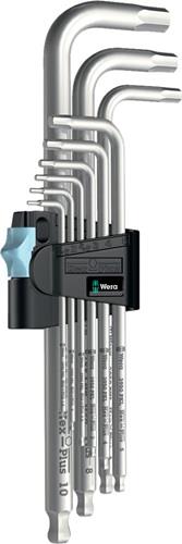 WERA Winkelschraubendrehersatz 3950 PKL/9 9-teilig Kunststoffhalter SW 1,5 - 10 mm lang Edelstahl