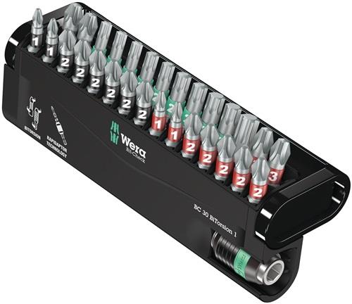 WERA Bitsortiment Bit-Check 30 BiTorsion 1 30-teilig PH/PZD/TX